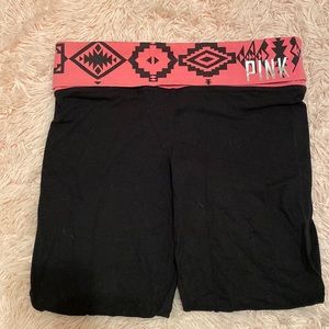 Women’s PINK Victoria Secrets Leggings - Black/Pink - Size Medium